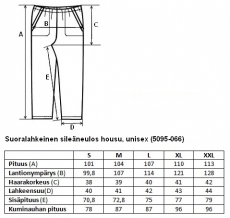 Oloasun housut sileäneulos Unisex musta