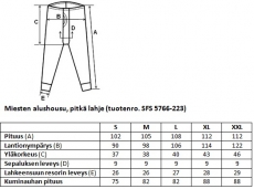 Miesten Alushousut pitkät SFS 5766