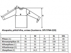 Aluspaita pitkä hiha Unisex SFS 5764