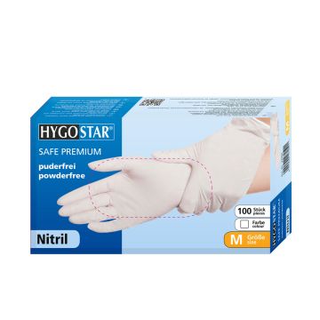 Nitriili SAFE PREMIUM koko S valkoinen 100kpl