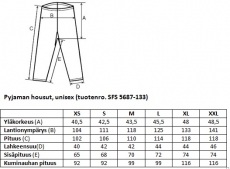 Yöpuvun housut Unisex SFS 5687