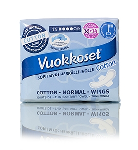 Vuokkoset Cotton Normal Wings 14 ohutside